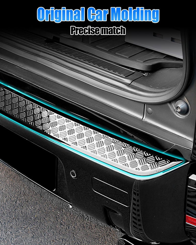 KKTR-CAR Glossy Black Rear Bumper Cover for Land Rover Defender 90/110/130 (2020-2025), ABS Material, Scratch Defense Shield - Image 2